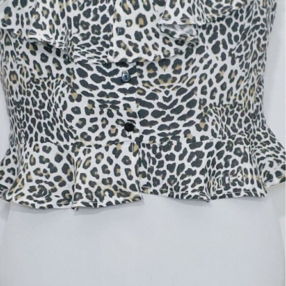 NWT ZARA Leopard print ruffles boho festival crop top - Picture 9 of 13